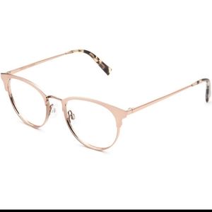 Warby parker Blair rose gold rim glasses